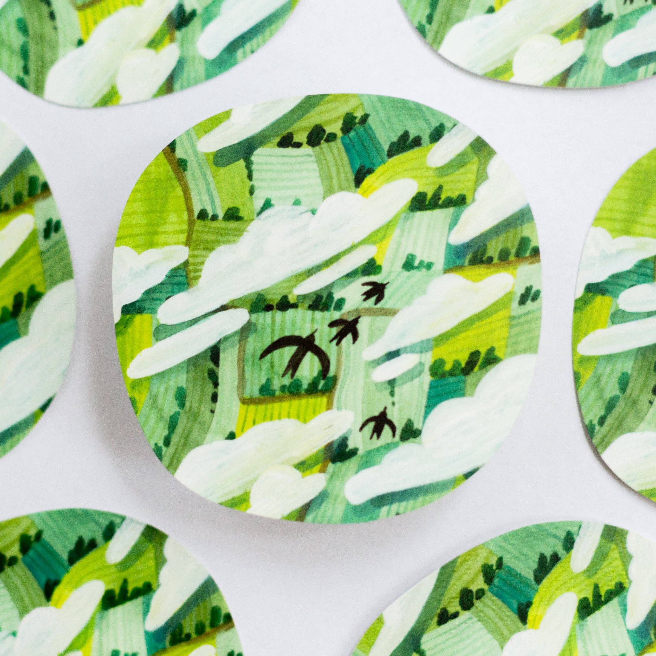 In Flight Vinyl Sticker