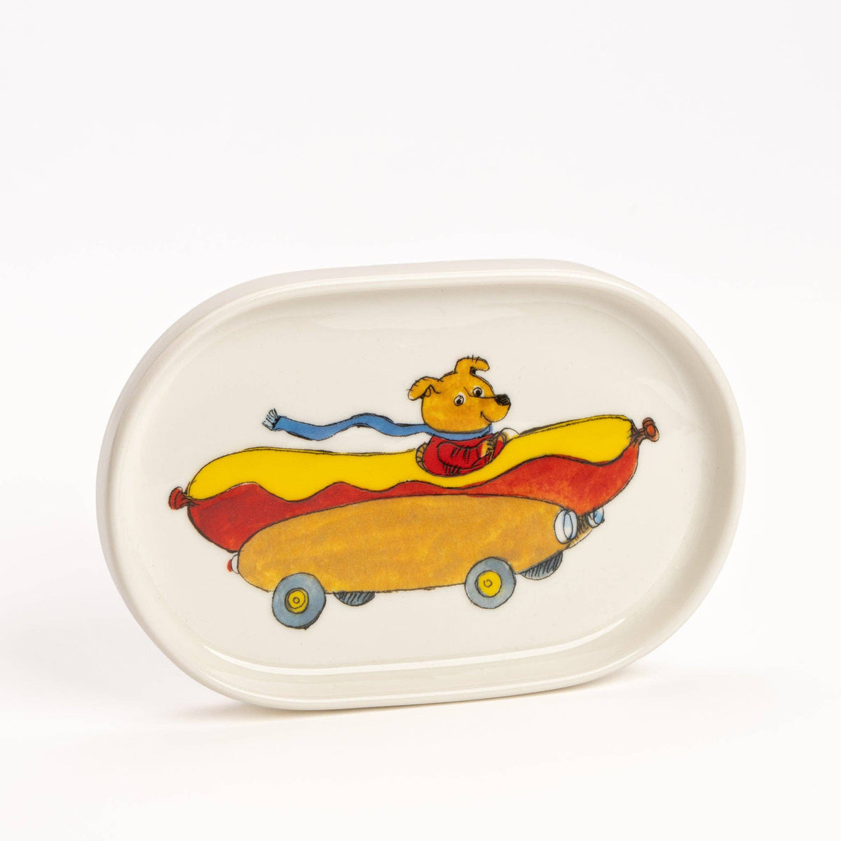 Richard Scarry Hot Dog Car Oval Trinket Dish
