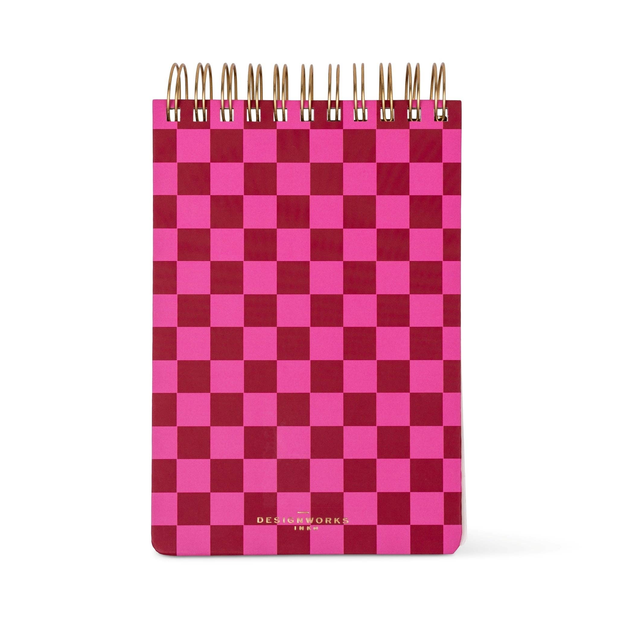 Large Chunky Notepad - Burgundy & Pink