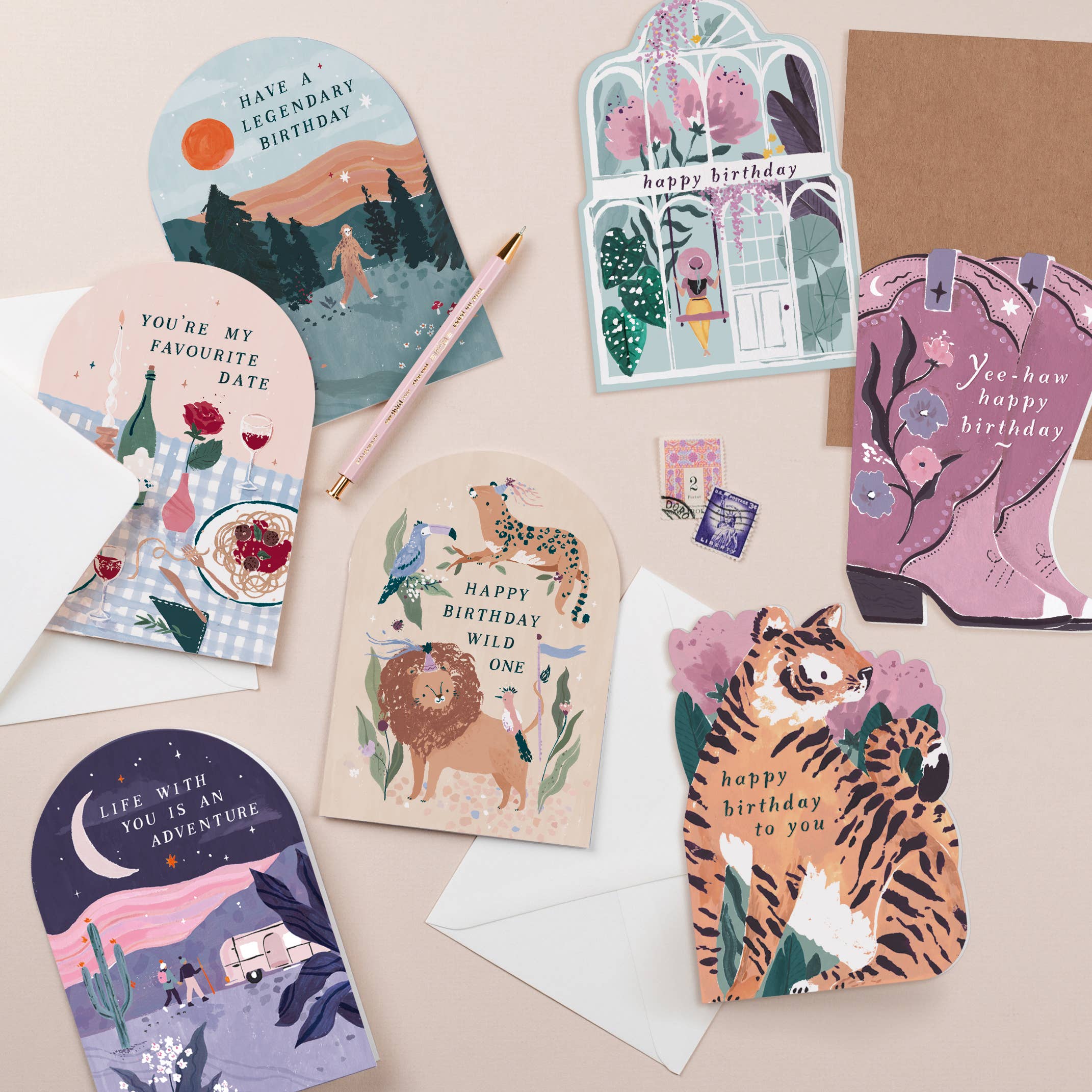 Tiger Die-Cut Birthday Cards | Tiger Cards | Animal Cards | Cards