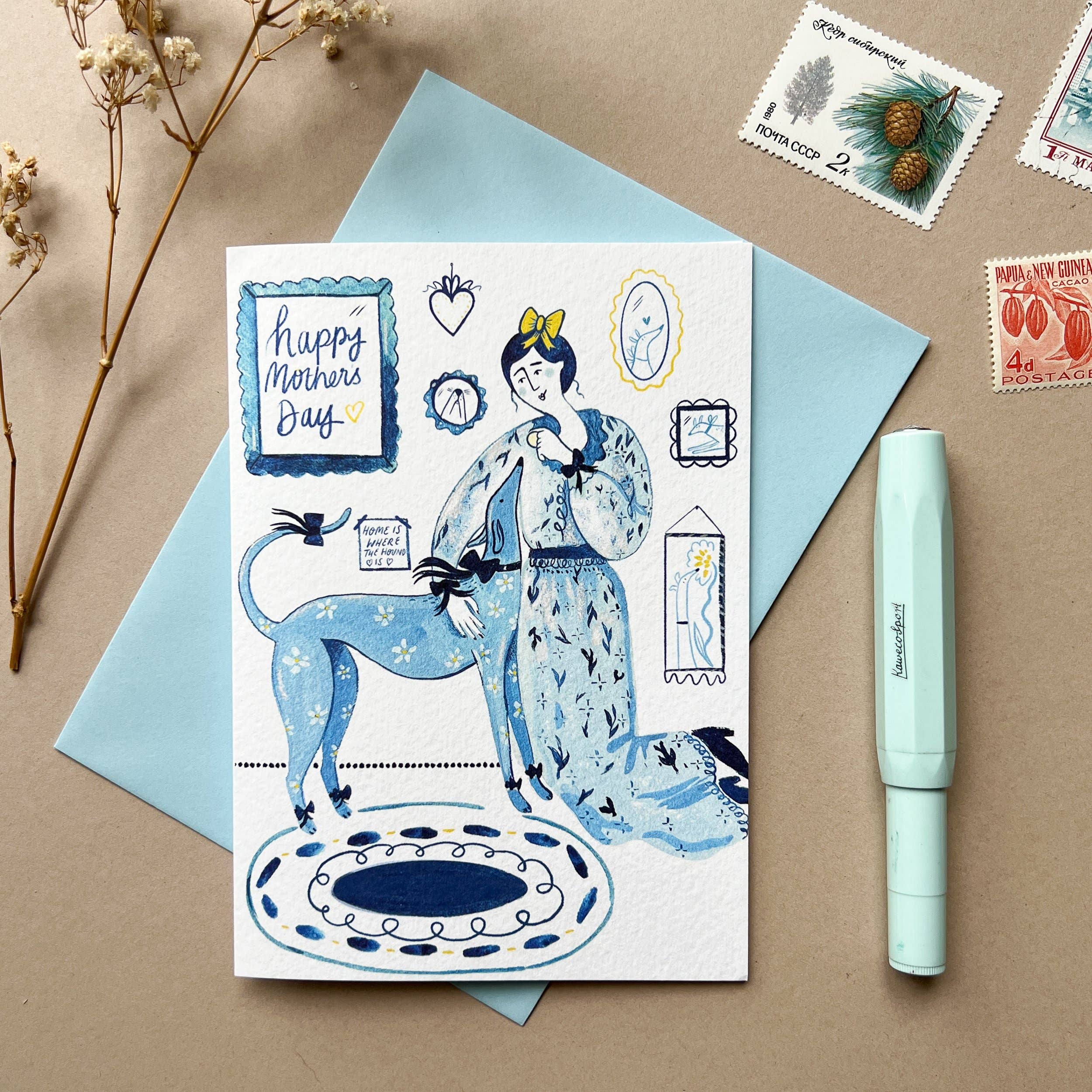 Home Is Where The Hound Is Mother's Day Card