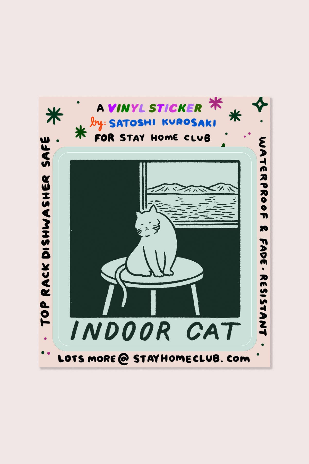 Indoor Cat Vinyl Sticker