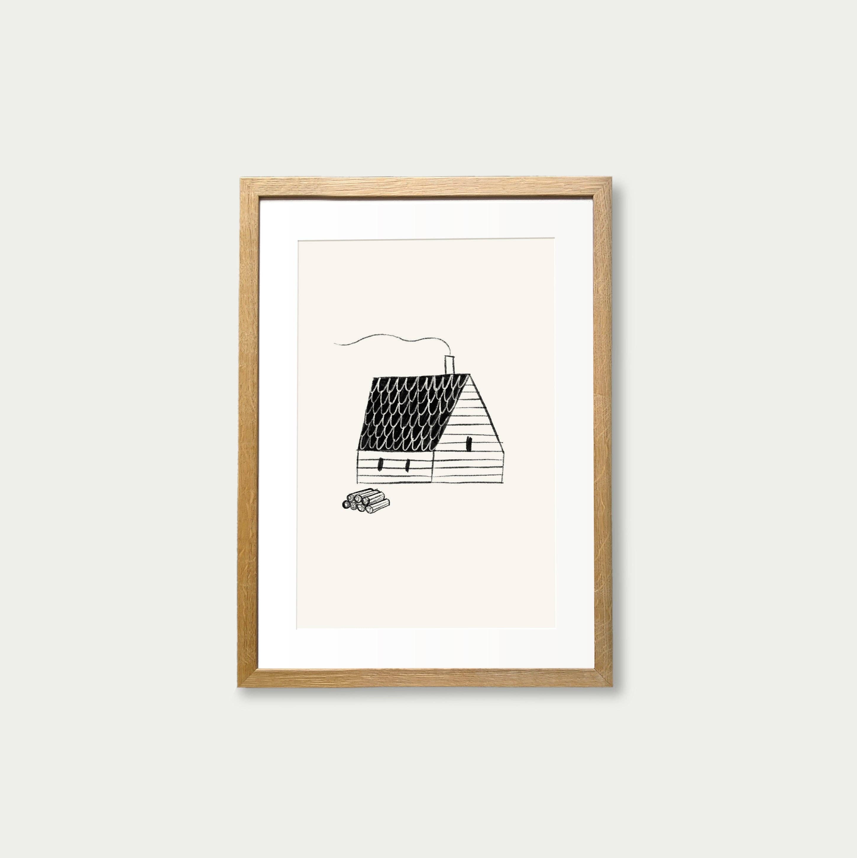 Log Cabin Art Print
