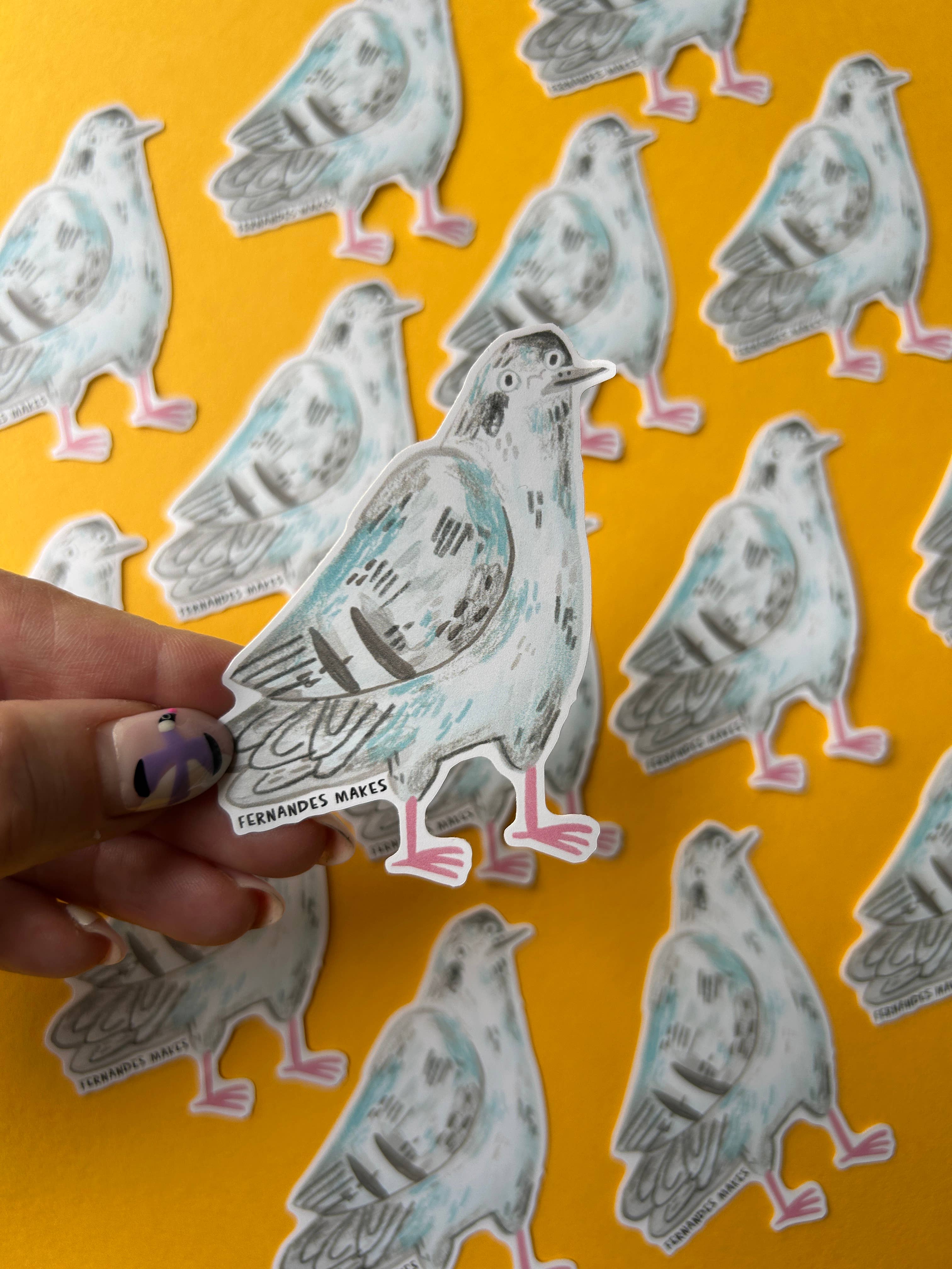 Deborah The Pigeon Vinyl Sticker