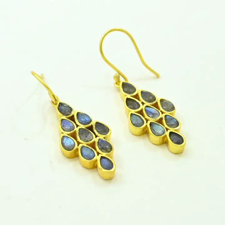 Isla Drop Earrings With Labradorite