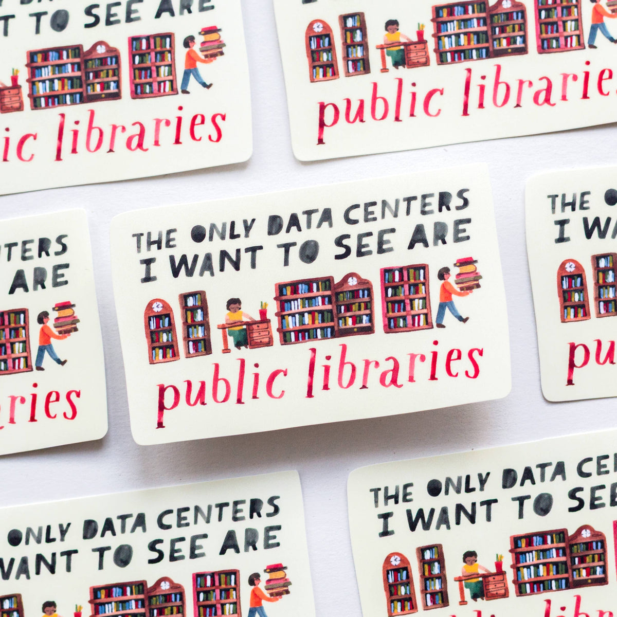 Libraries Vinyl Sticker