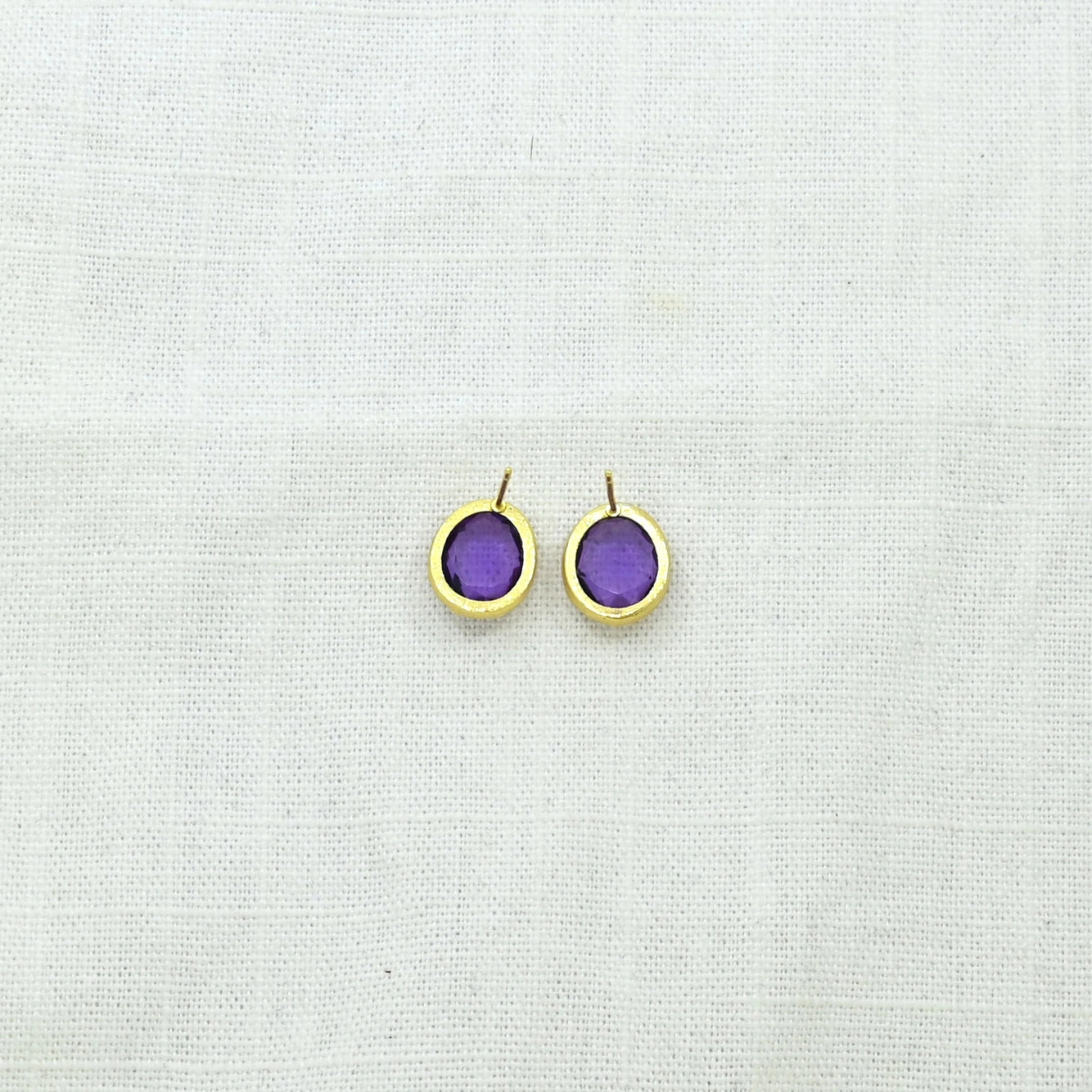 Cassie Stud Earrings With Amethyst