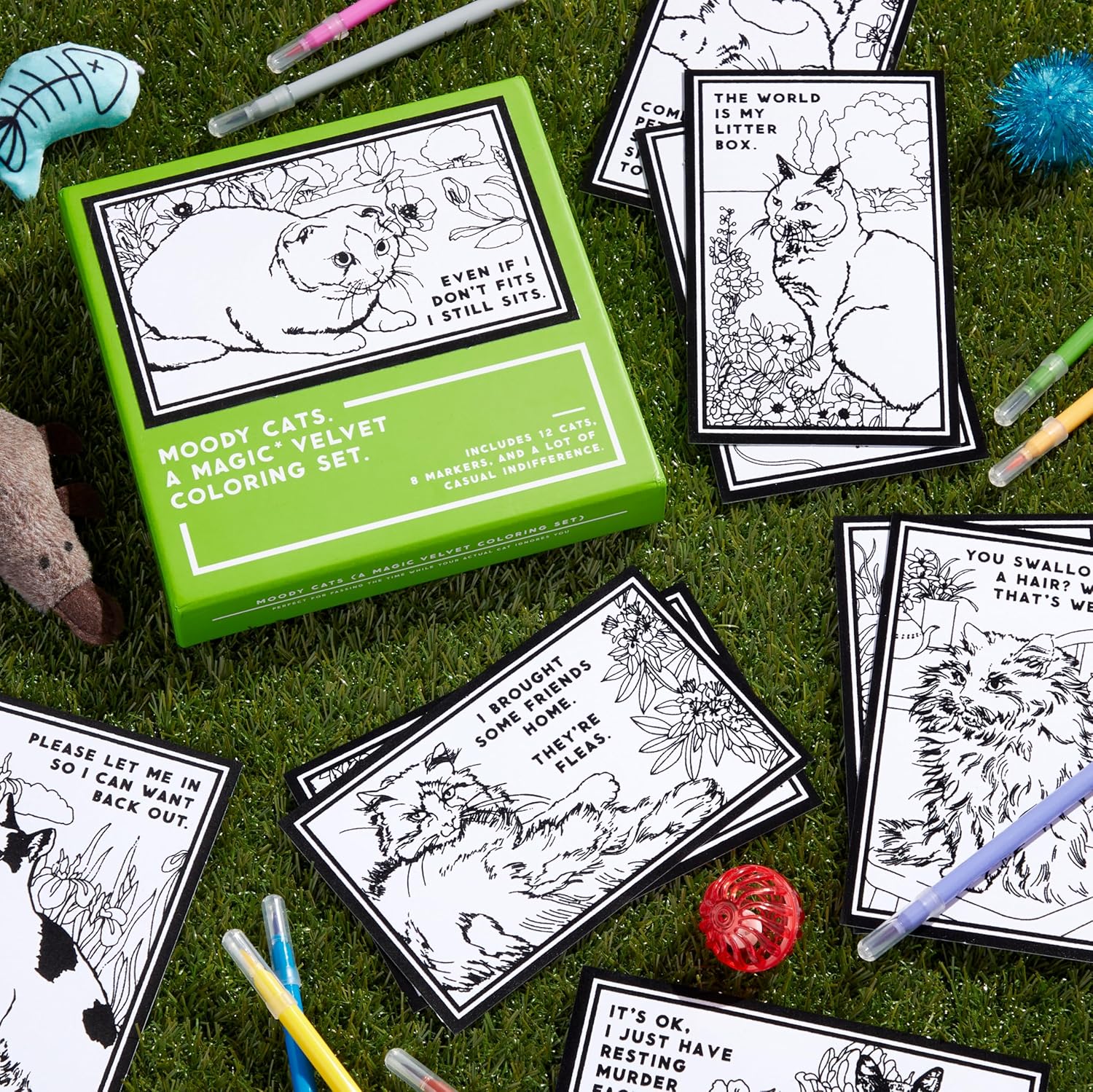 Moody Cats Magic Velvet Coloring Set