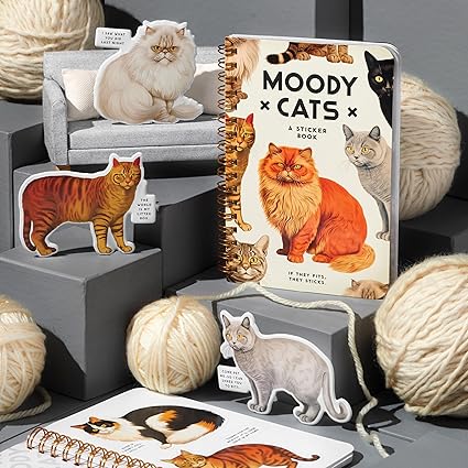 Moody Cats Sticker Book