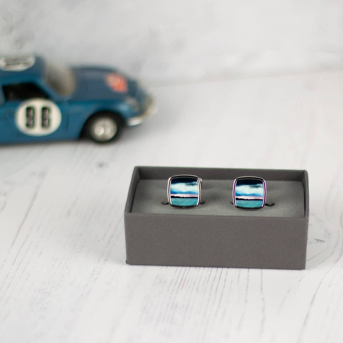 Edinburgh Skyline From East Lothian Cufflinks