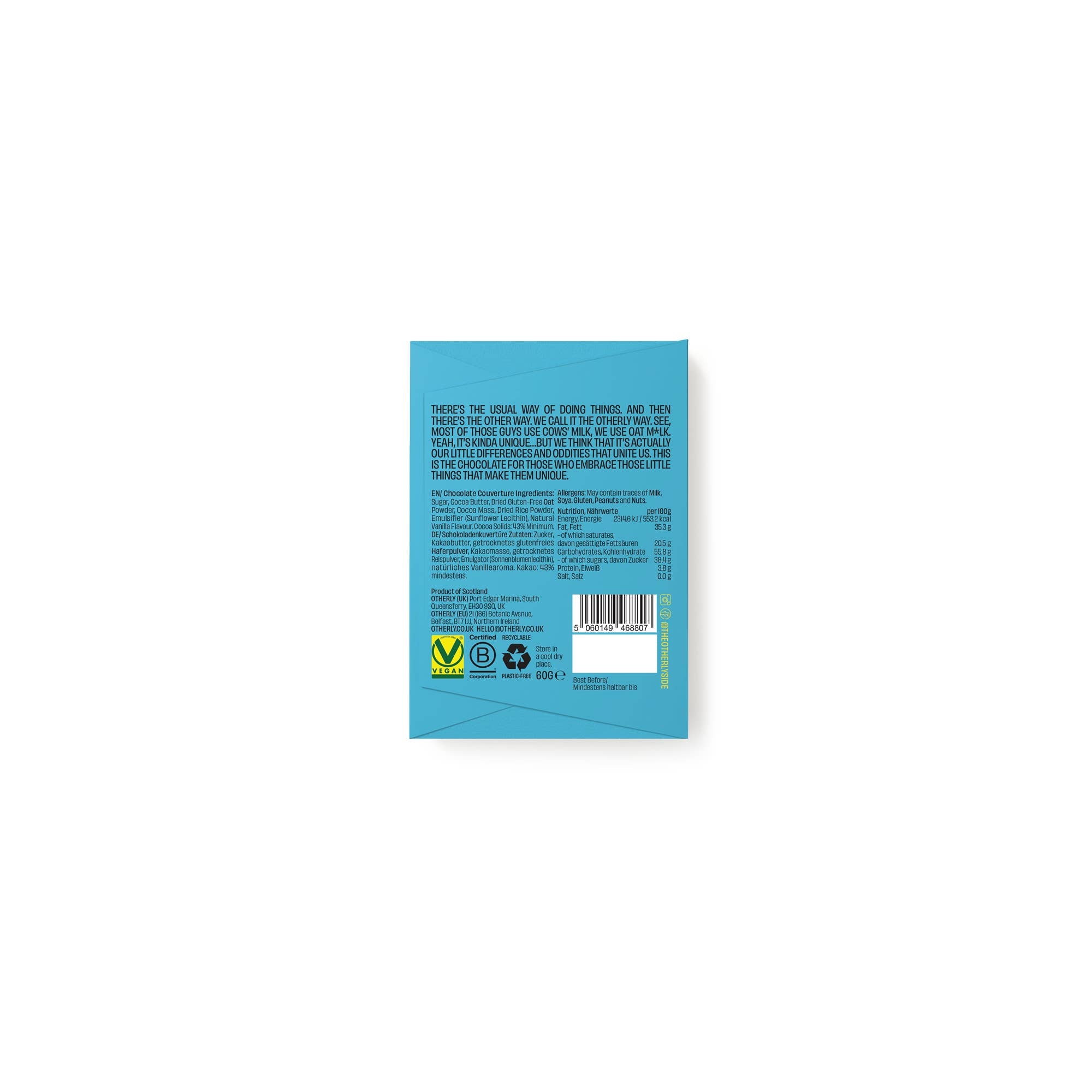 Plain Oatm*lk Chocolate Bar 60g
