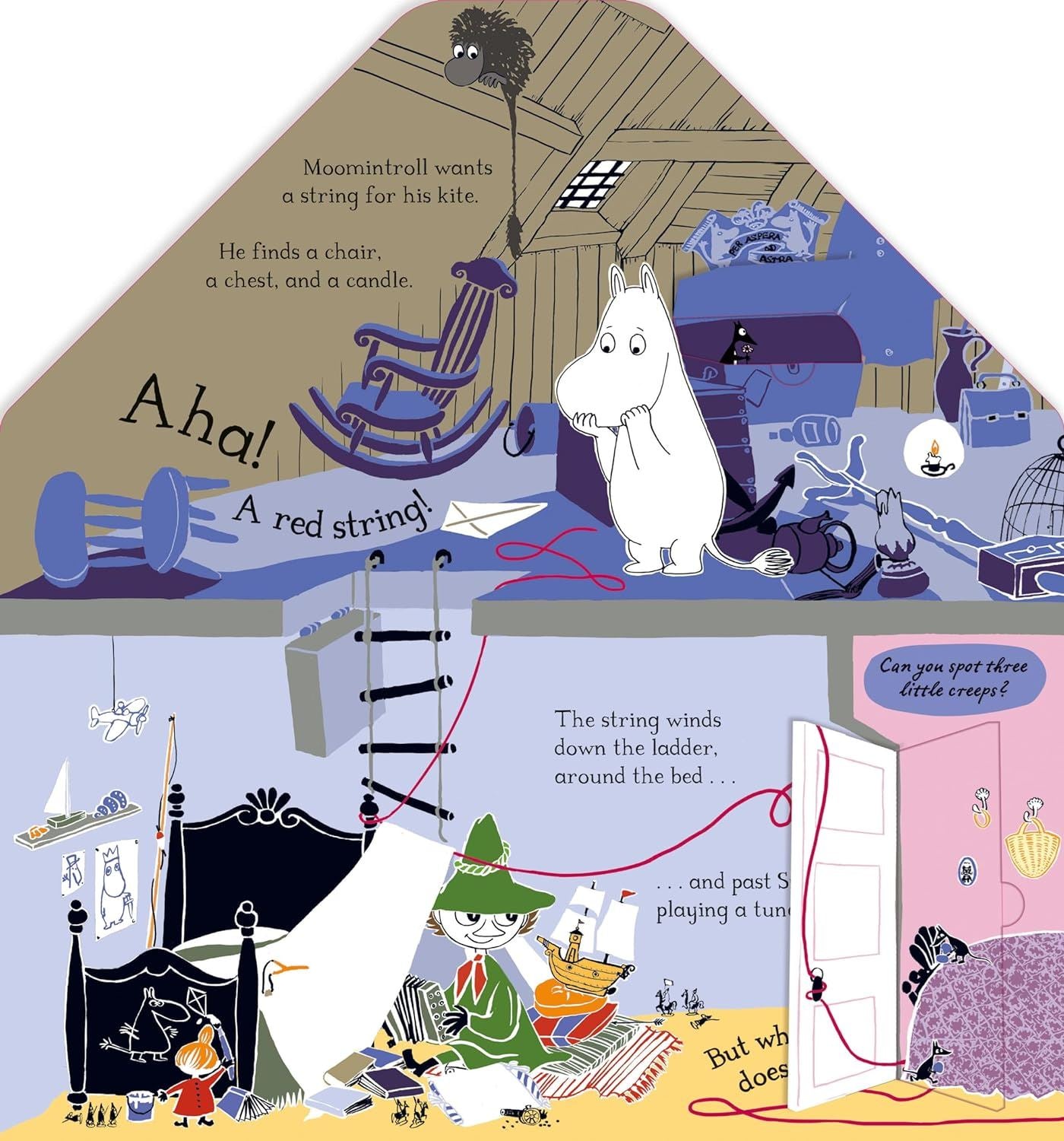 In The Moomin House: Lift The Flap Moomin Story (Shaped Board Book)