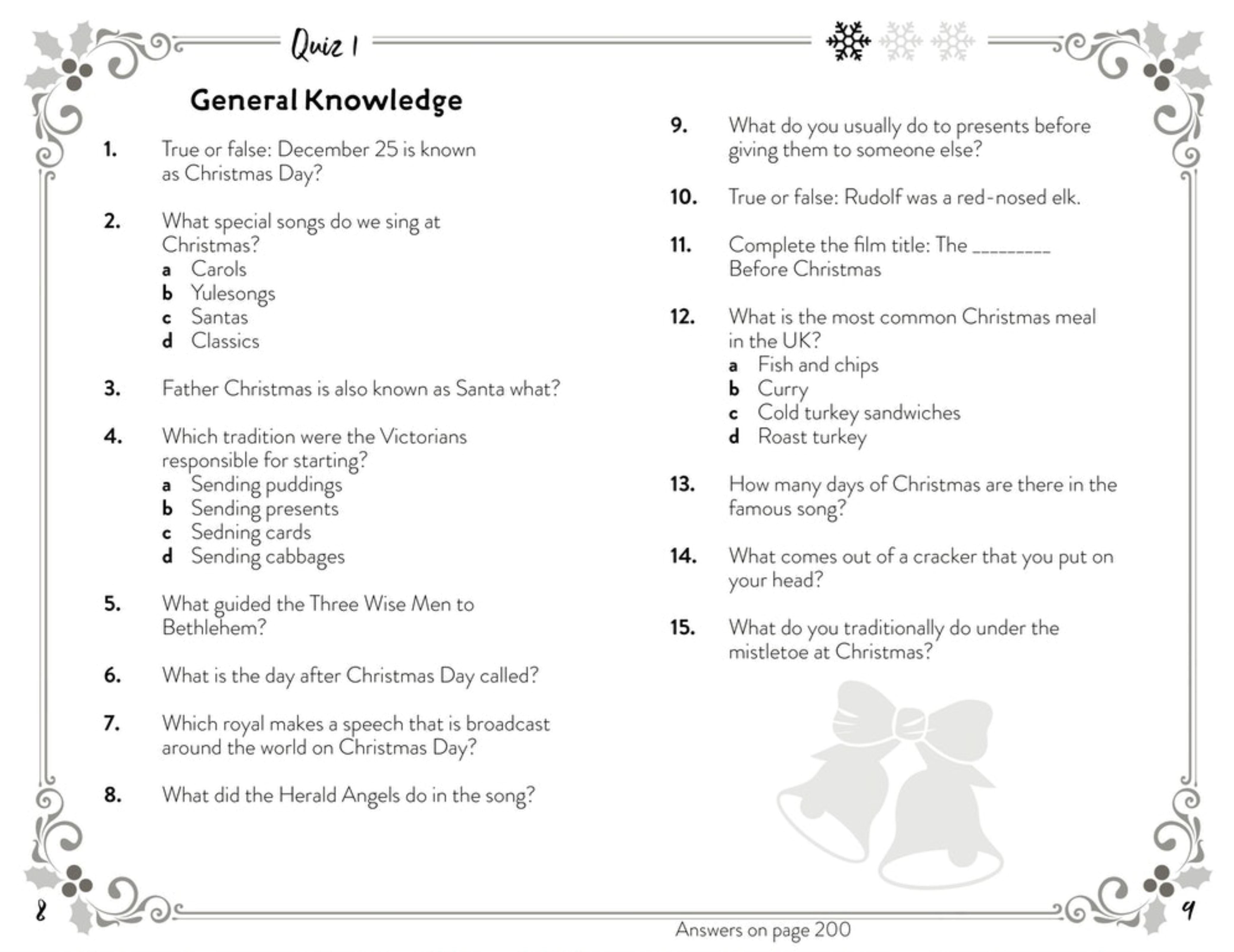 So This Is Christmas Quiz Book