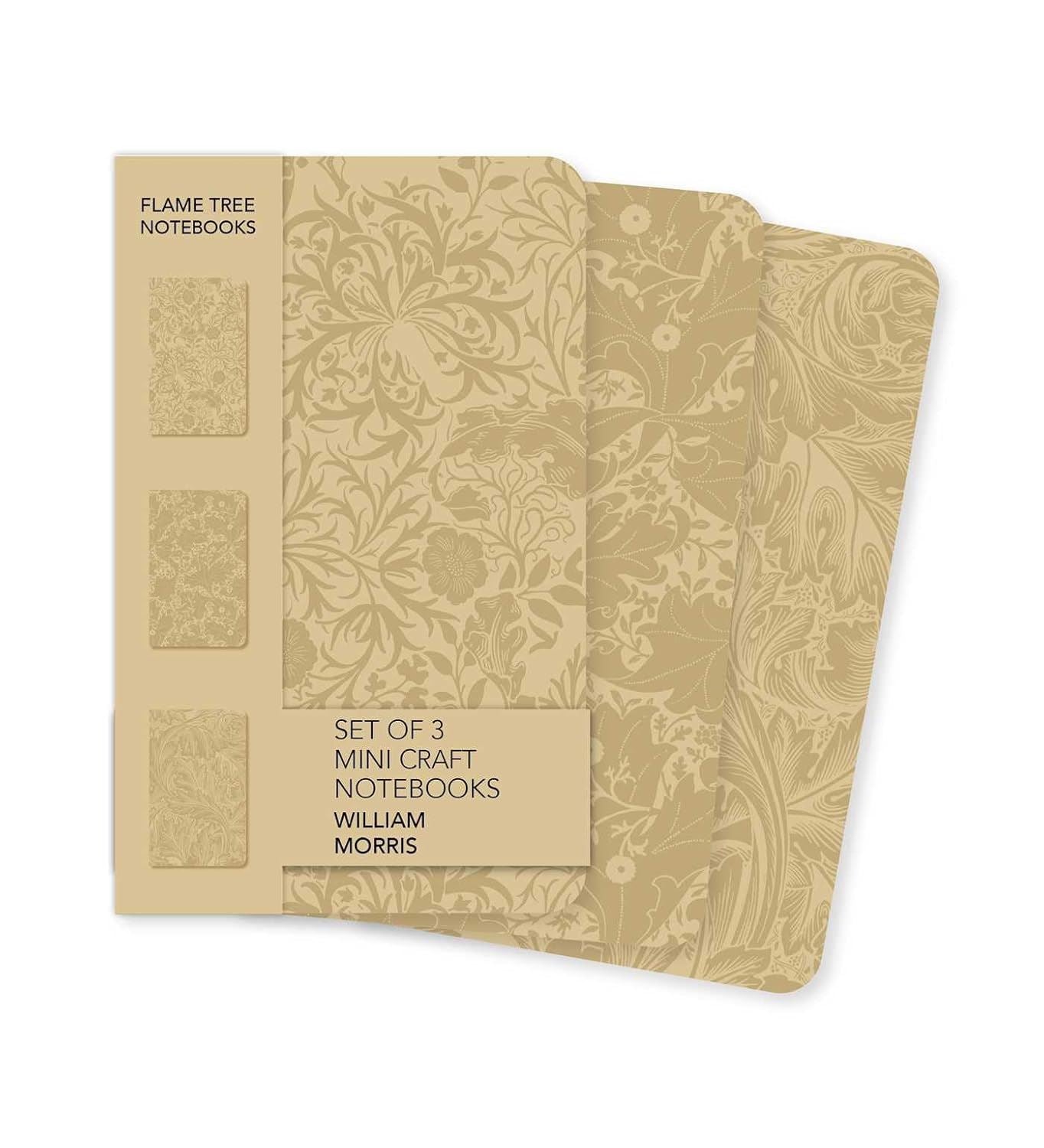William Morris Set Of 3 Mini Craft Notebooks