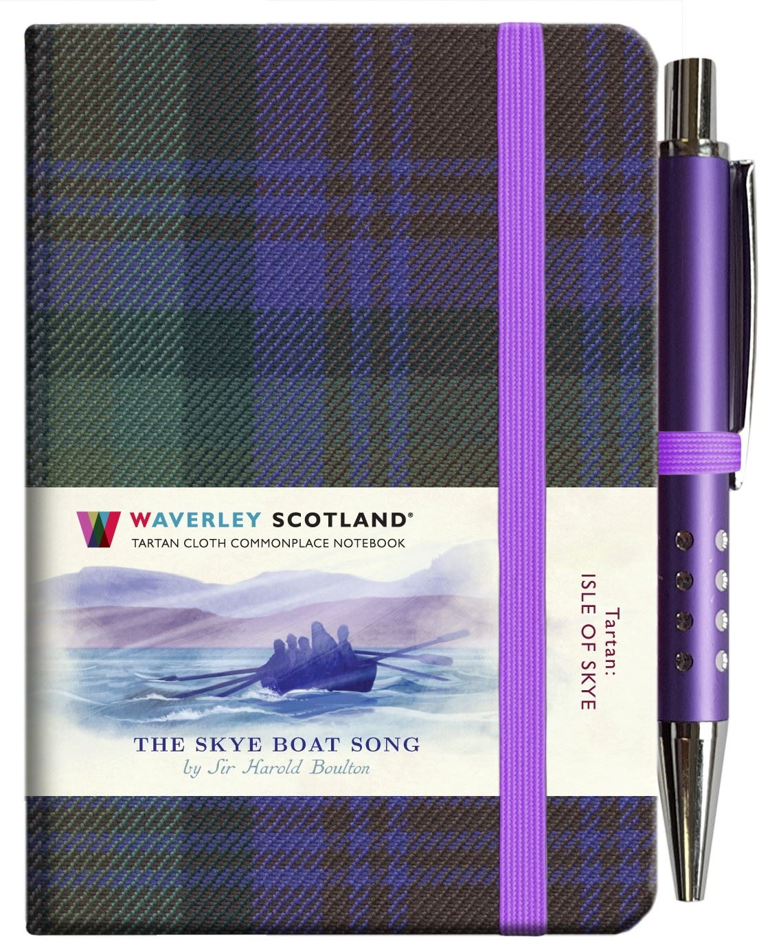Skye Boat Song Tartan Cloth Notebook With Pen