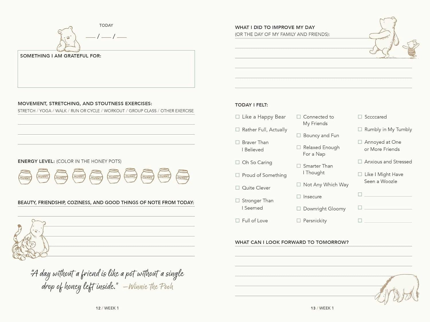 Wisdom of Pooh Gratitude Journal