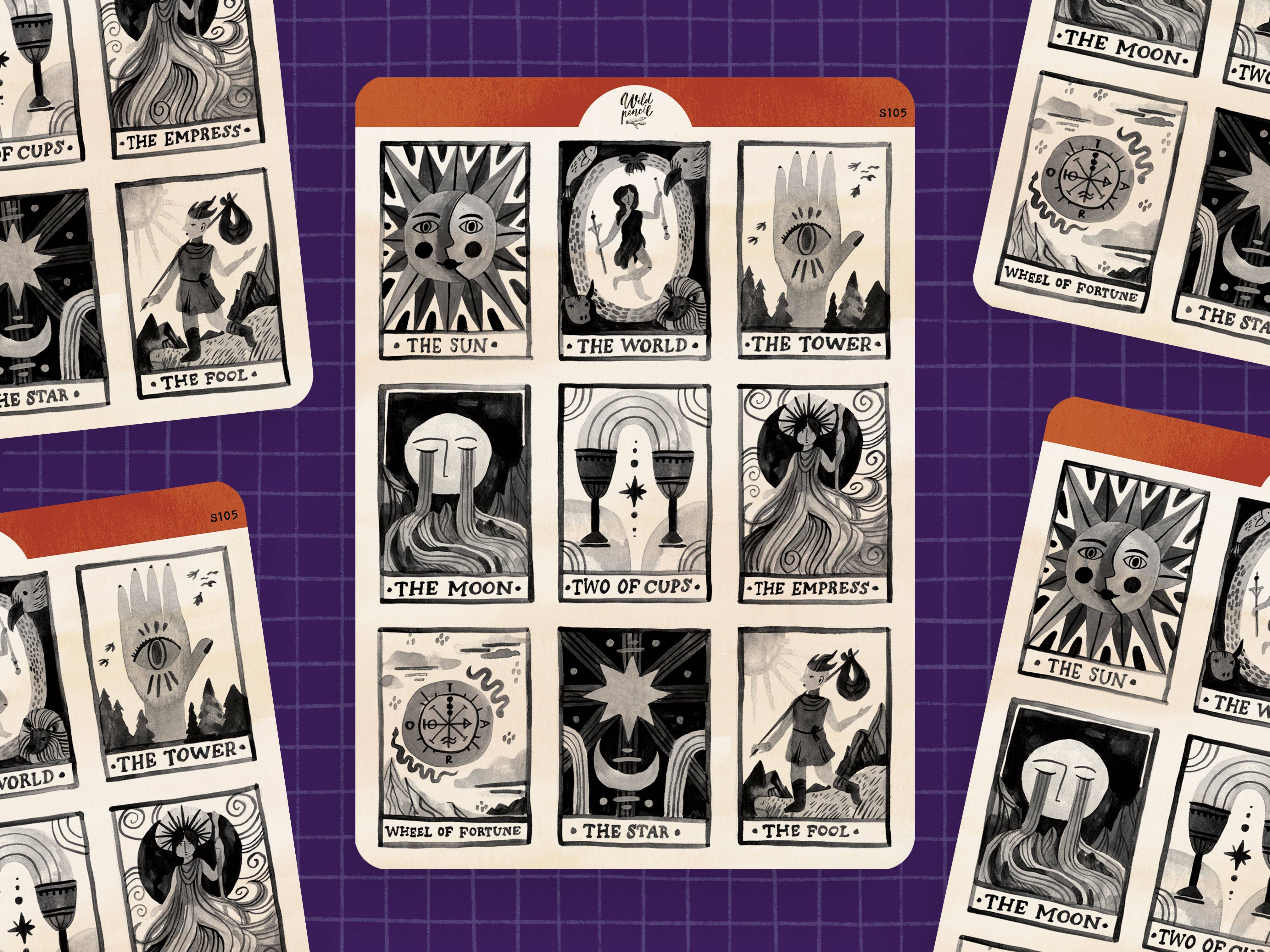 Tarot Cards Sticker Sheet