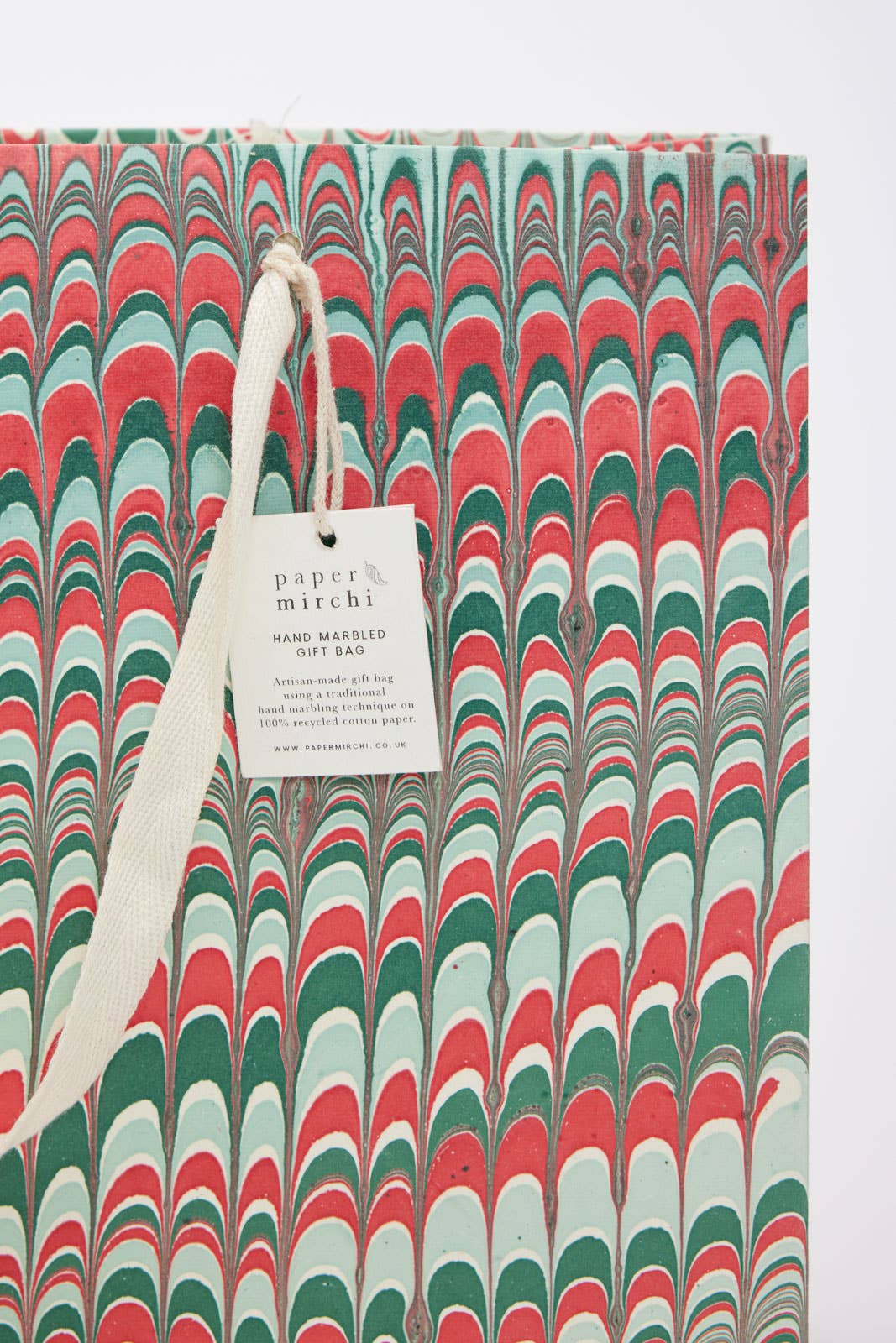 Hand Marbled Gift Bags (Large) - Christmas Splendour