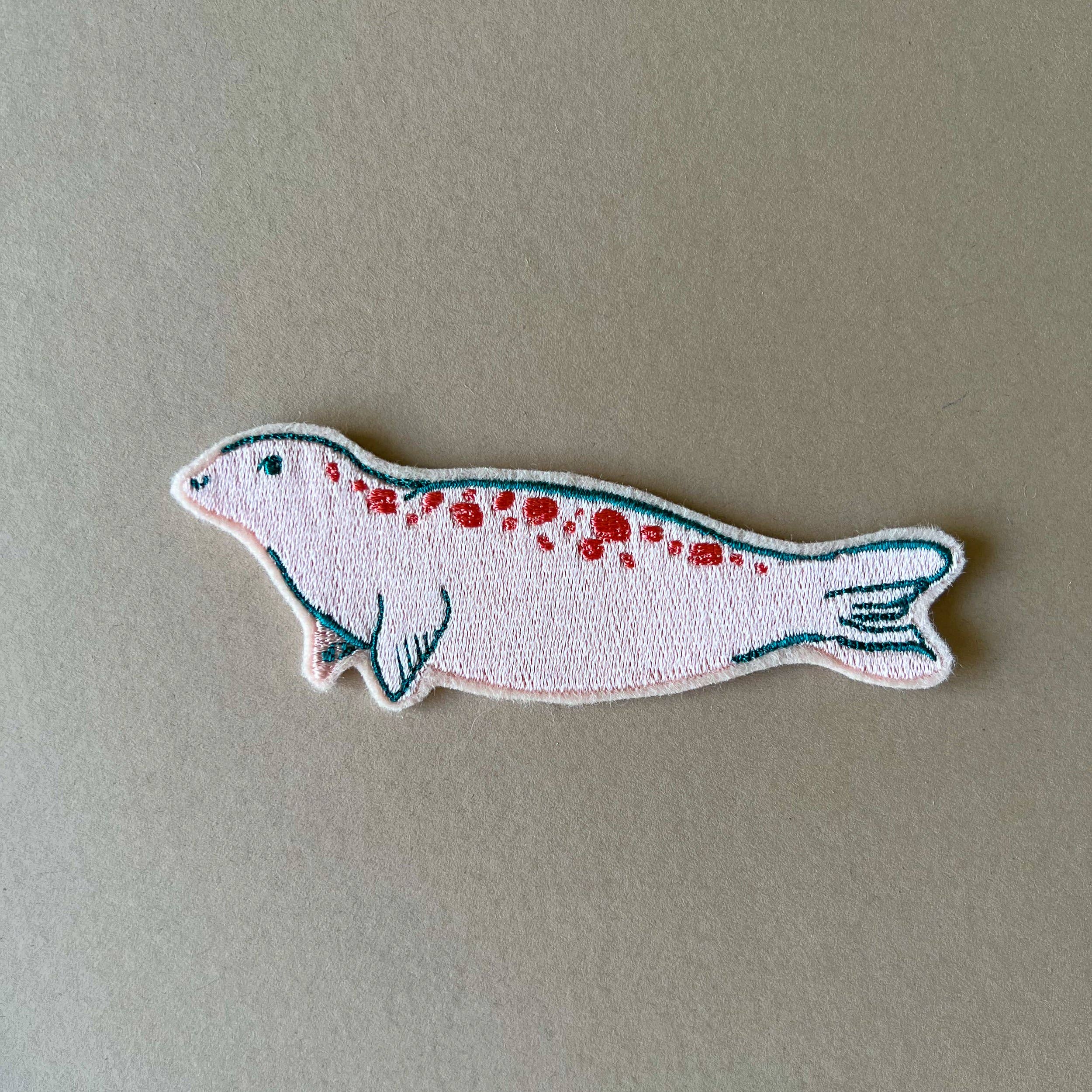 Pink Seal Embroidered Patch