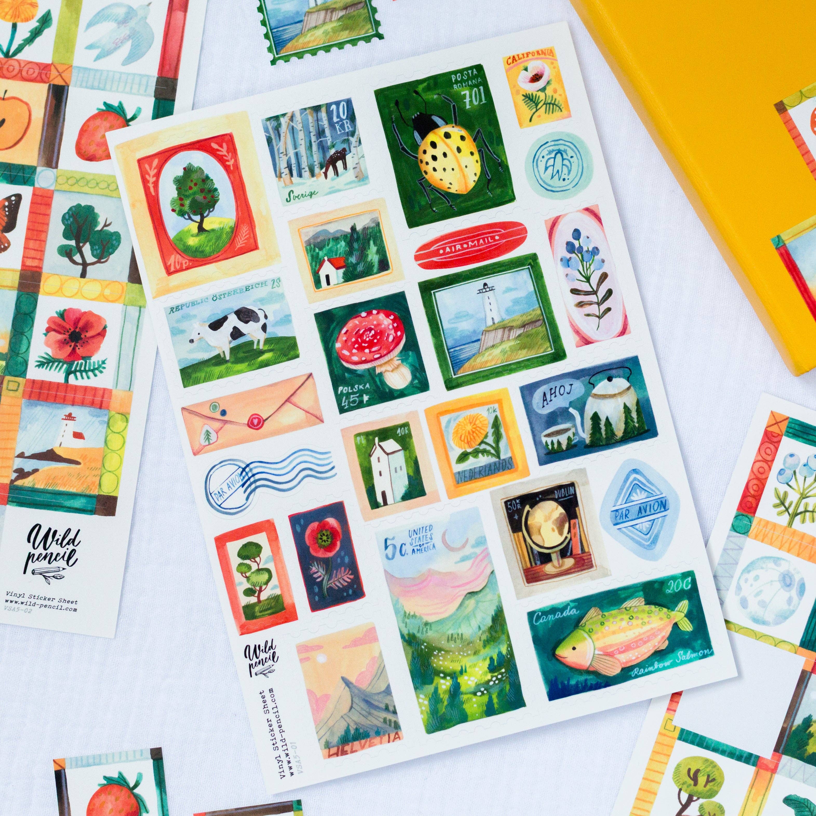 Stamps Vinyl Sticker Sheet