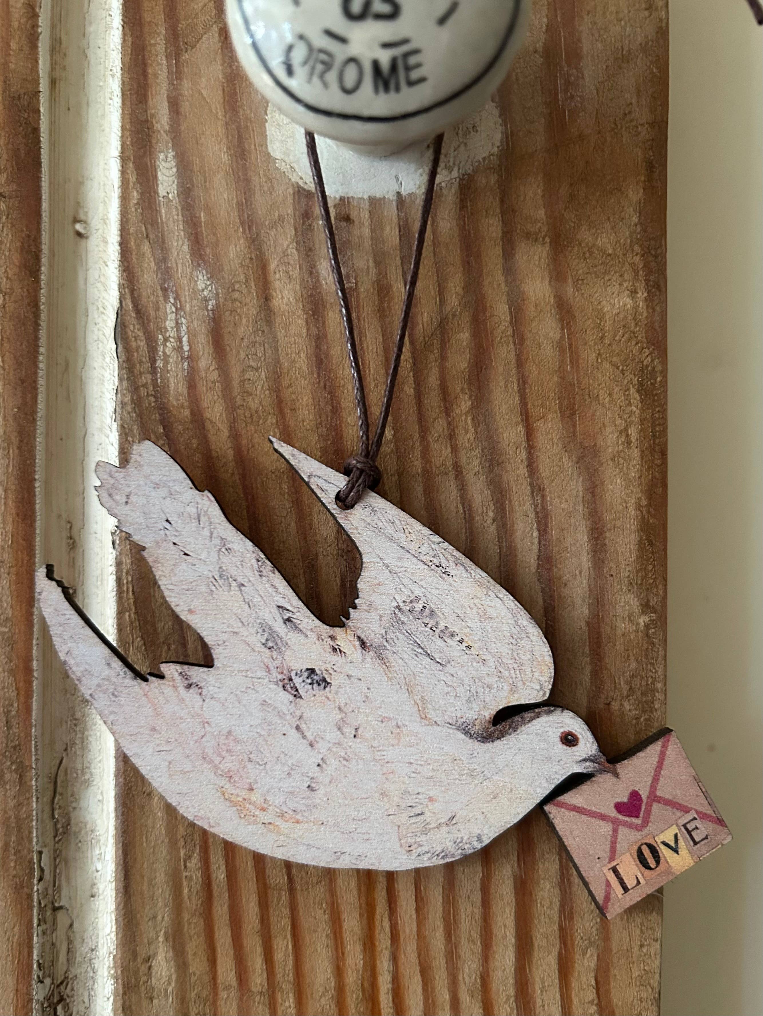 Love Dove Birch Plywood Decoration 