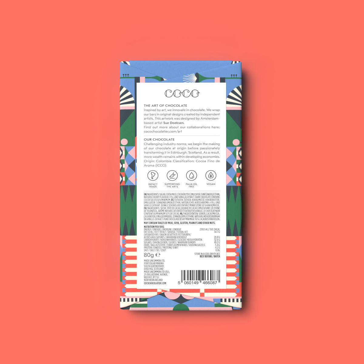 COCO Black Forest Dark Chocolate Bar