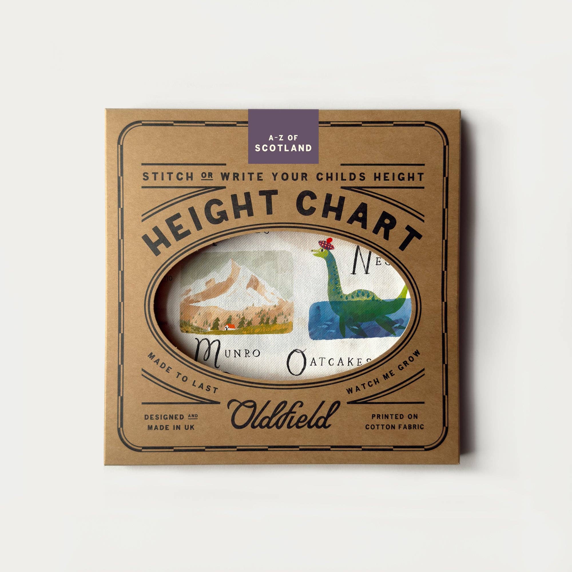 Scotland A-Z Children's Fabric Height Chart