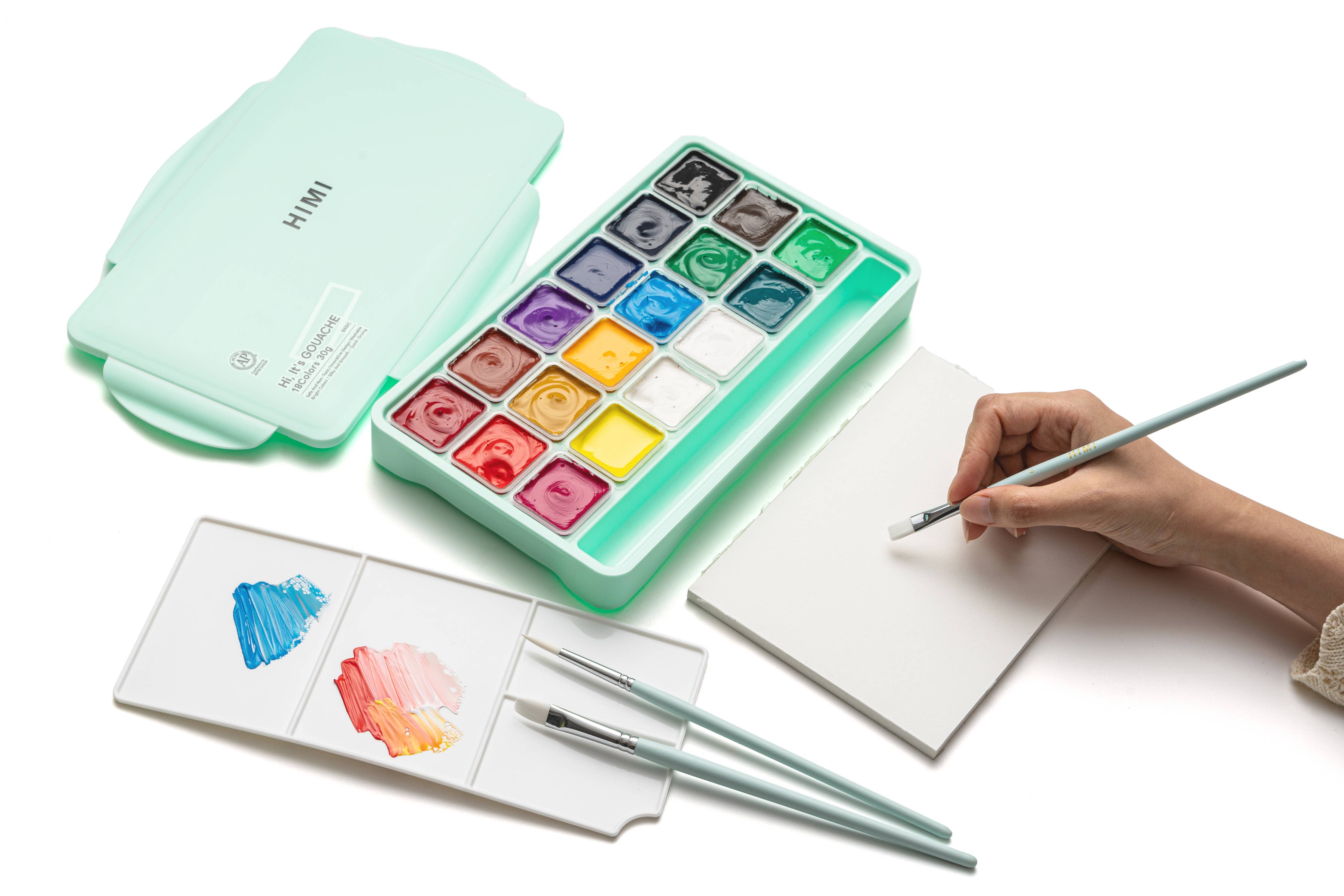Jelly Cup Gouache Paint Set (18 Colours)