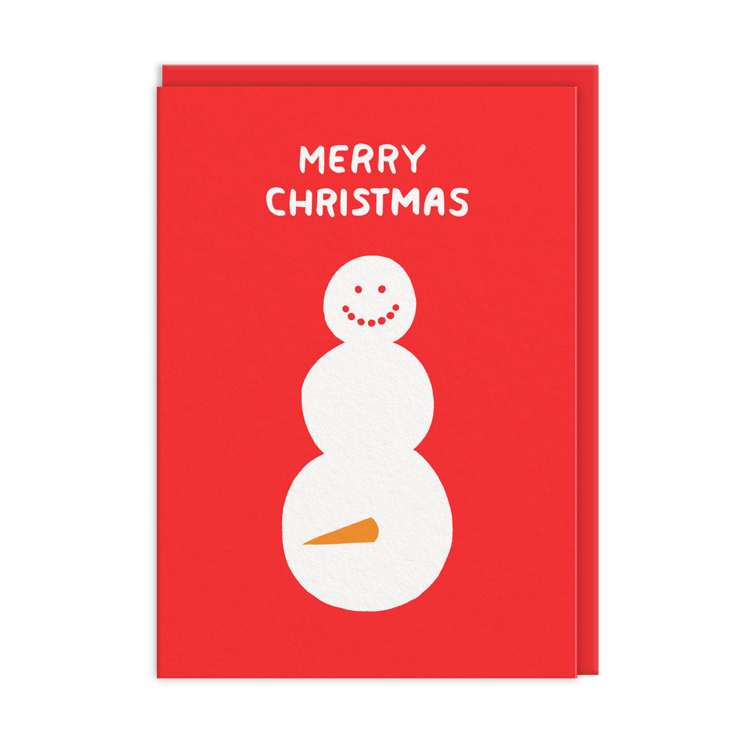 Merry Christmas Snowman Christmas Card