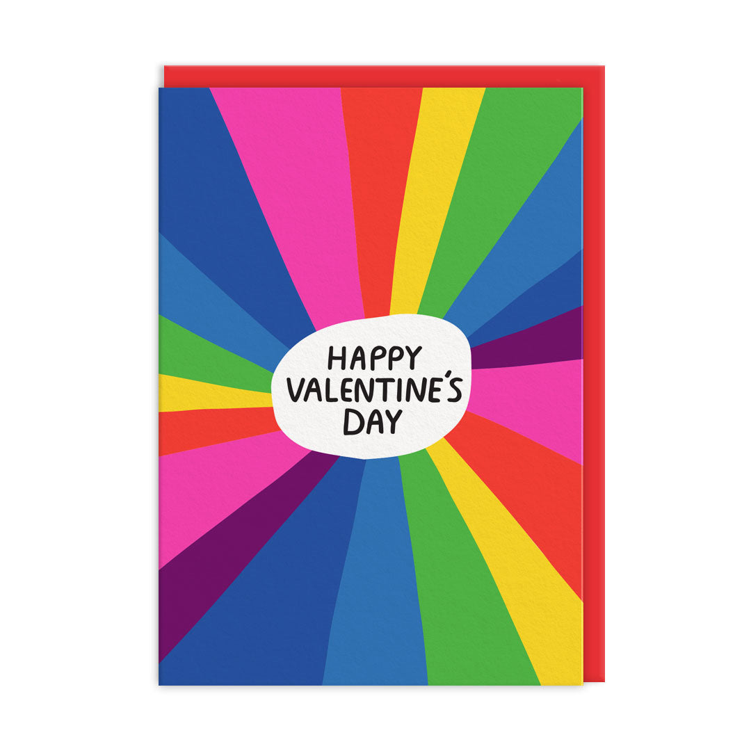 Rainbow Valentines Day Card