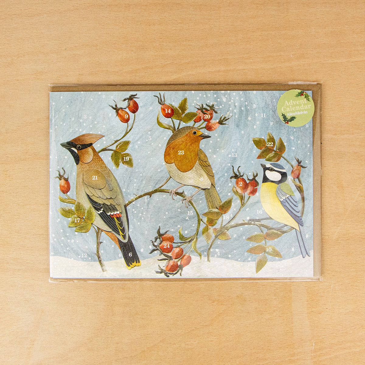 Winter Hedgerow Advent Card by Alice Melvin