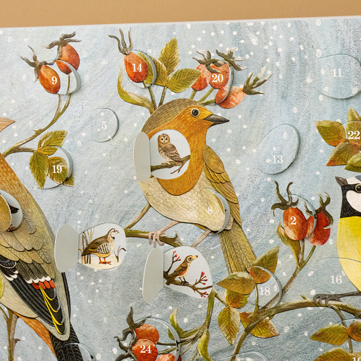Winter Hedgerow Advent Card by Alice Melvin