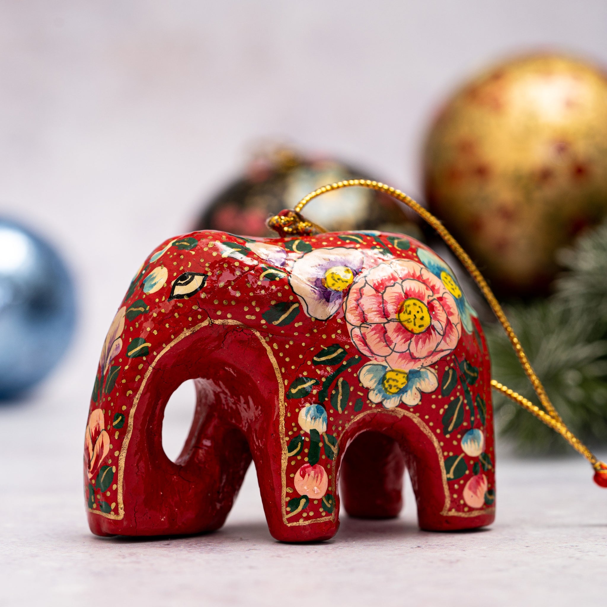Indian Red Elephant Hanging Decoration