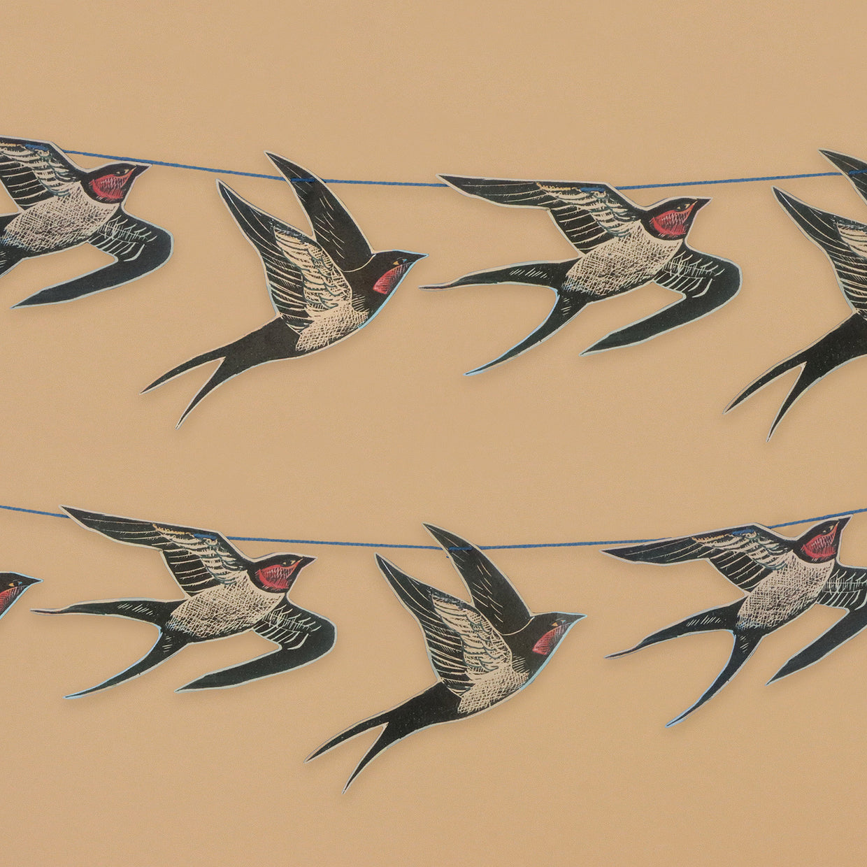 Cornish Swallow Garland By Angie Lewin By Art Angels | Curiouser
