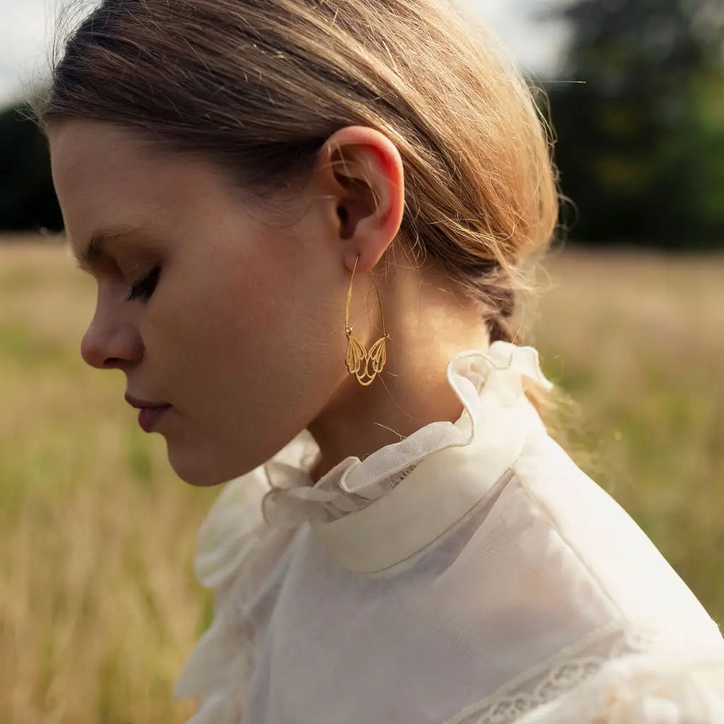 Art Nouveau Flower Hoops