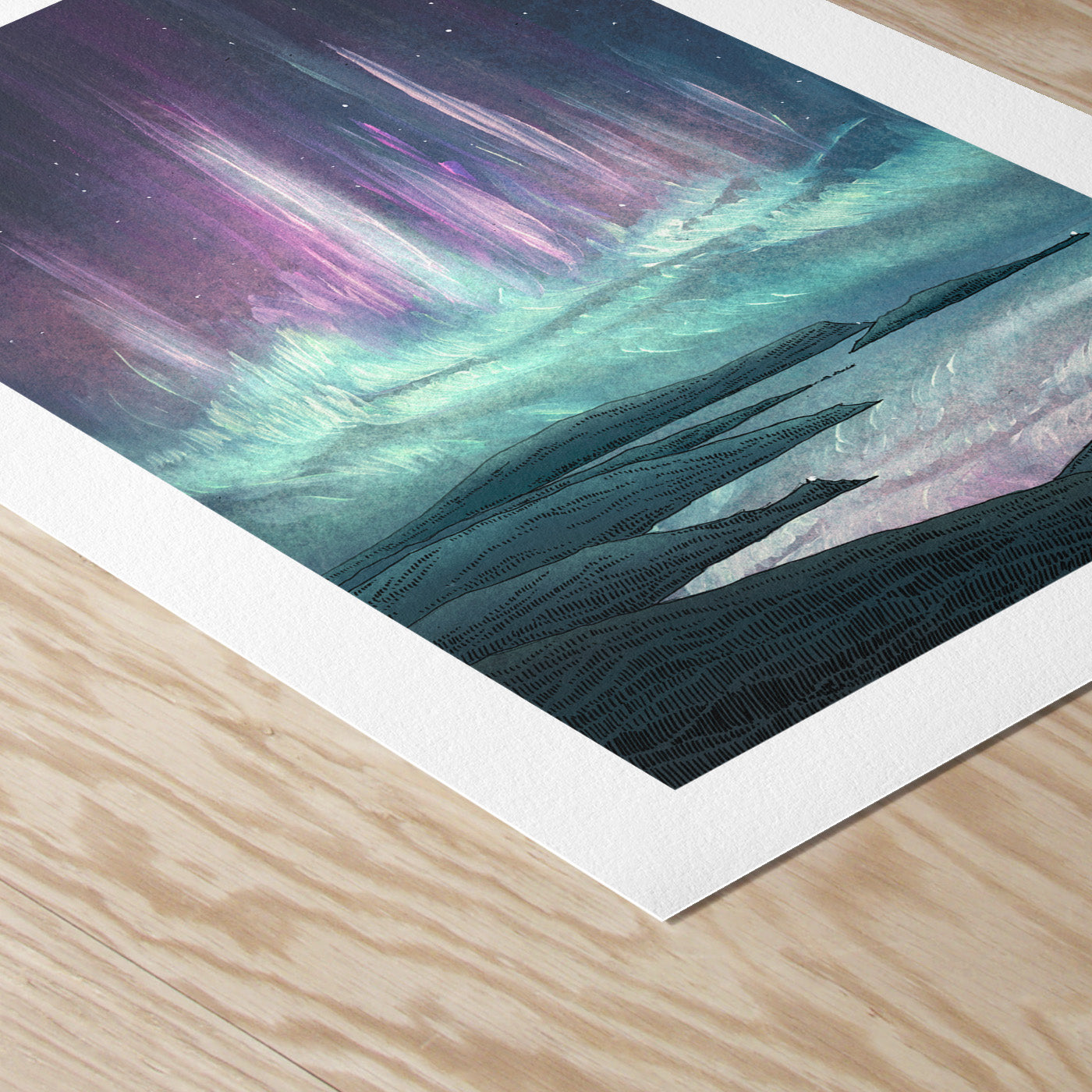 A4 Aurora Coast Art Print