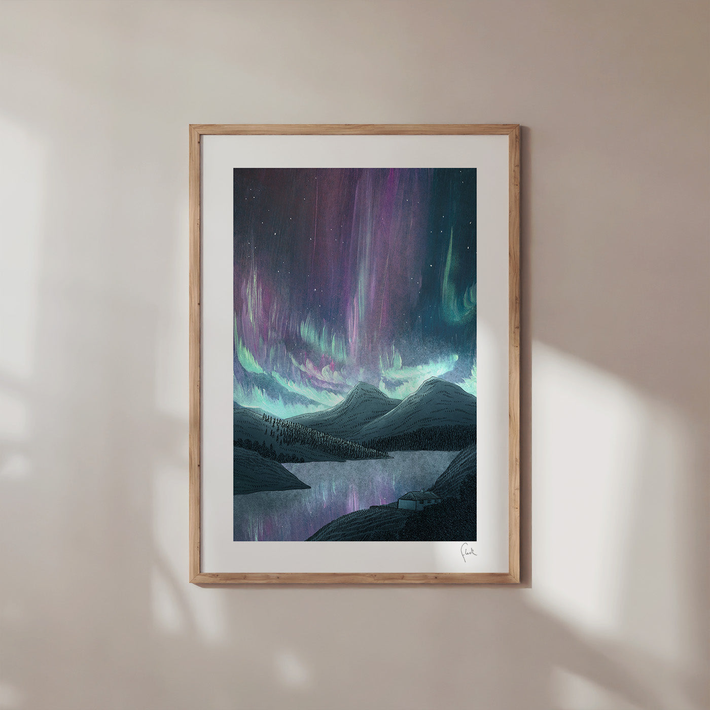 A4 Aurora Highlands Art Print