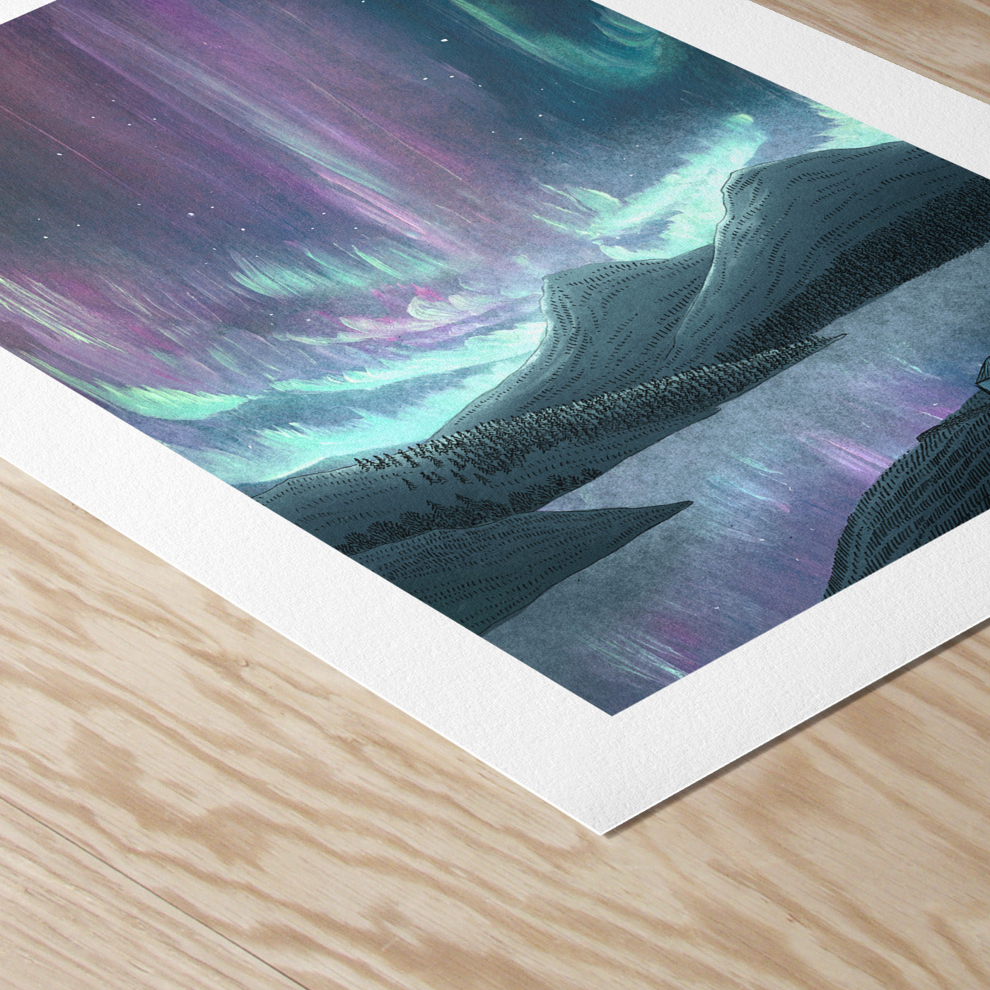 A4 Aurora Highlands Art Print