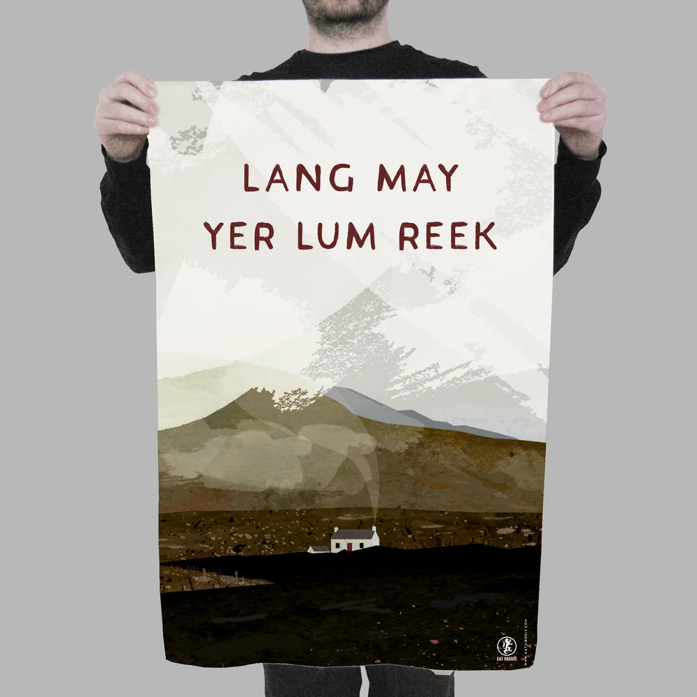 Lang May Yer Lum Reek Tea Towel