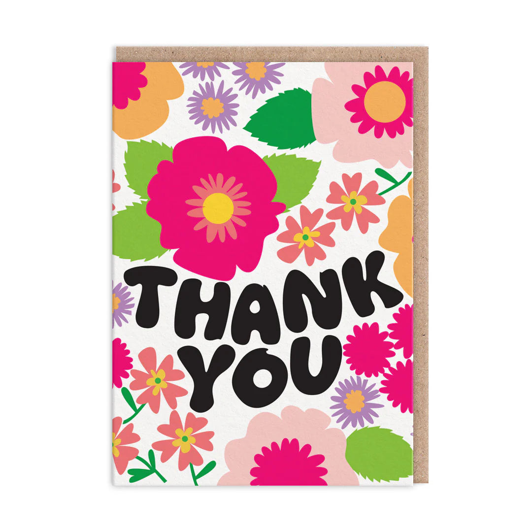 Thank You Bold Flowers Card