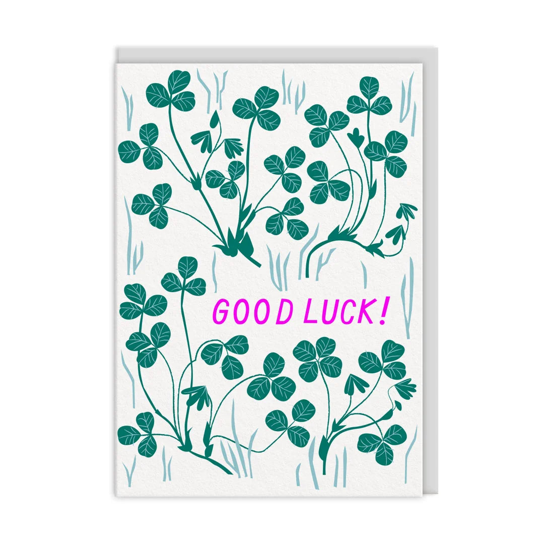 Lucky Clover Good Luck Card