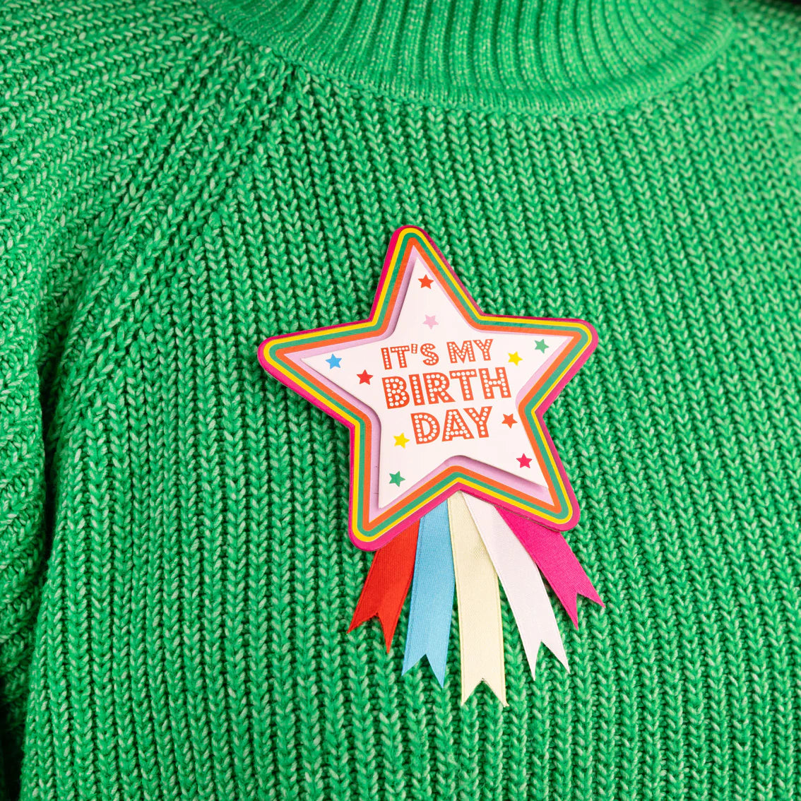 It's My Birthday Star Rosette Badge