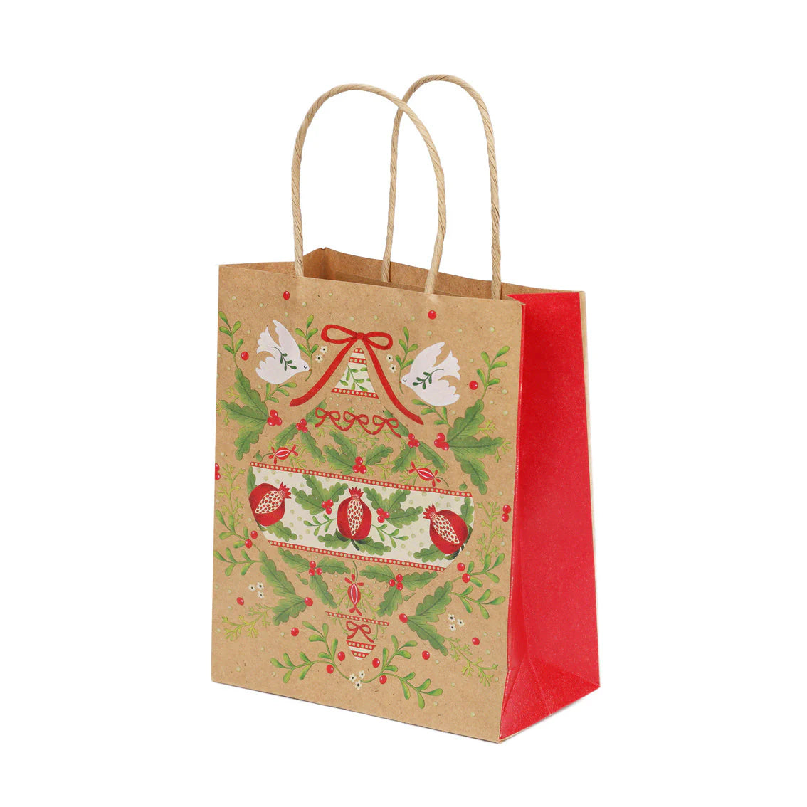 Folklore Brown Christmas Paper Gift Bags