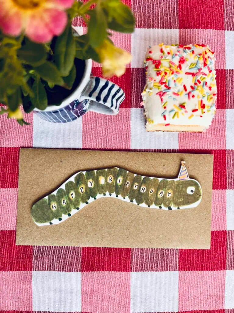 Caterpillar Birthday Card