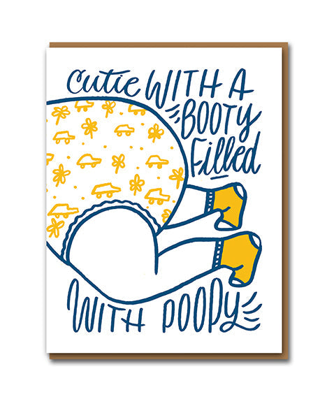 Poopy Booty New Baby Card