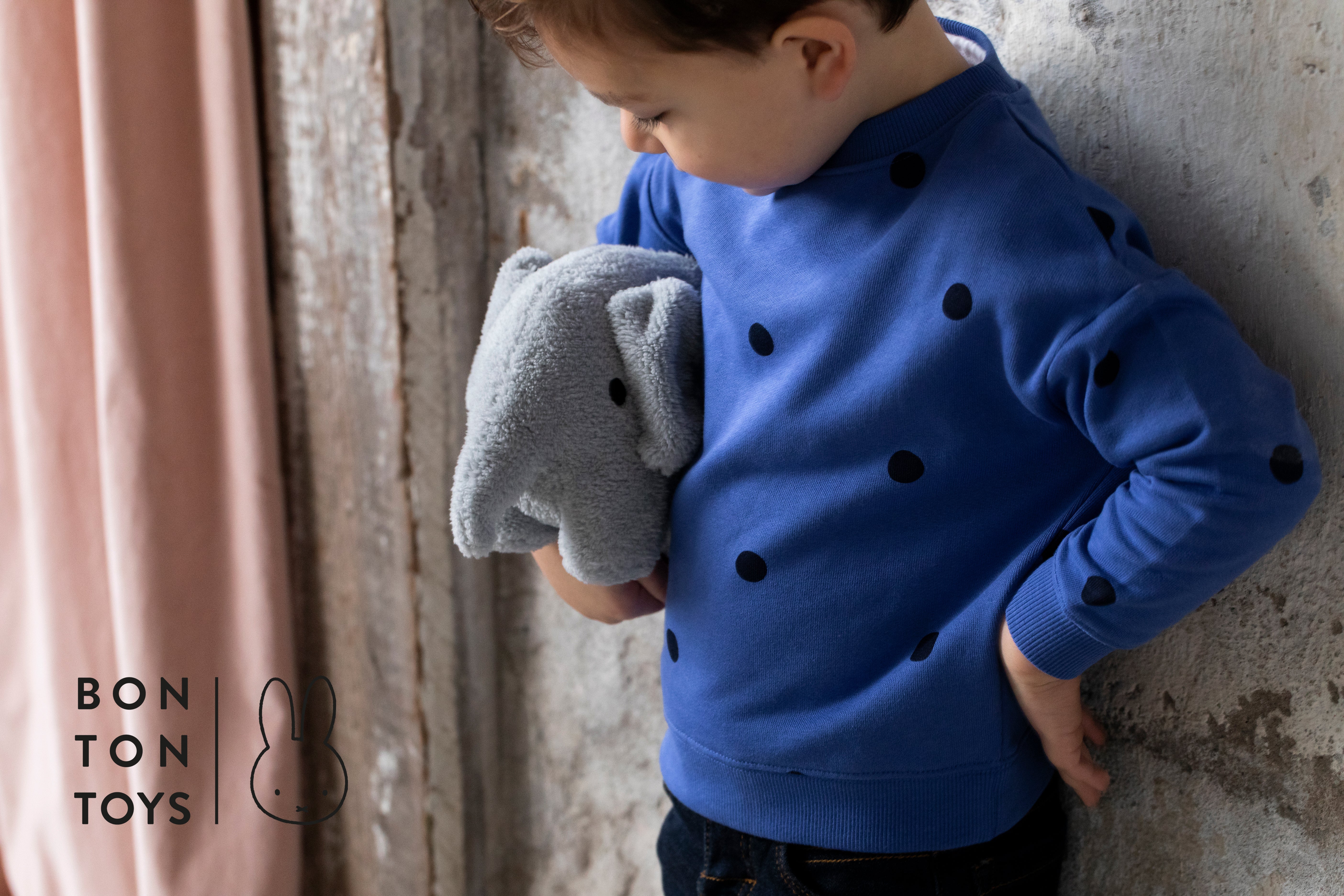 Miffy Elephant in Pale Grey Soft Terry