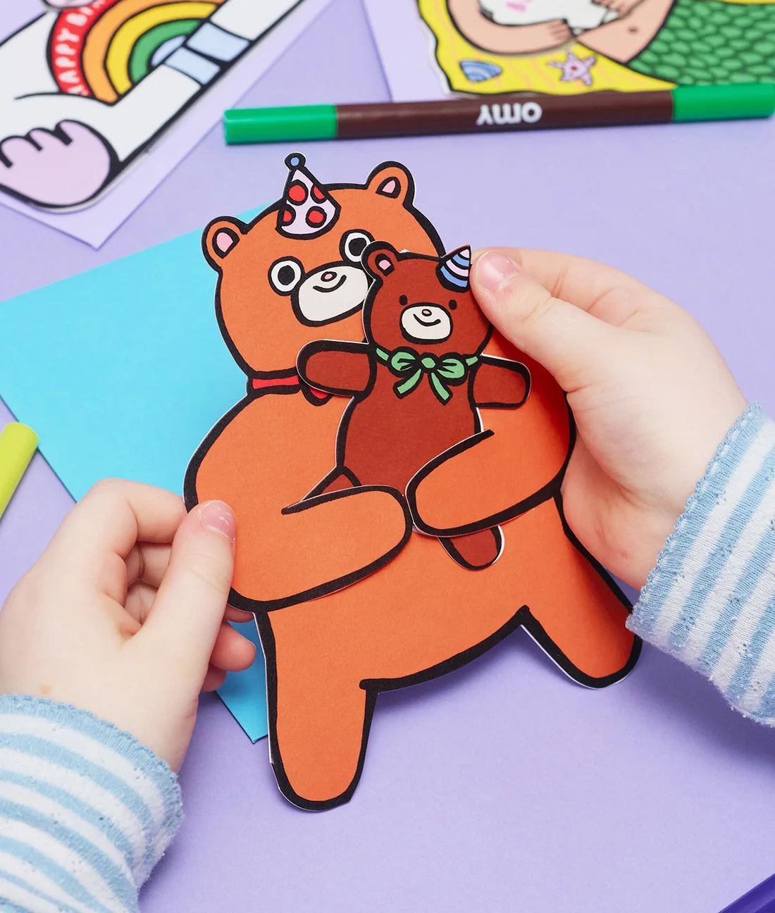 Bear Birthday Card With Mini Card