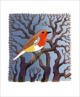 Robin Screenprint Blank Card