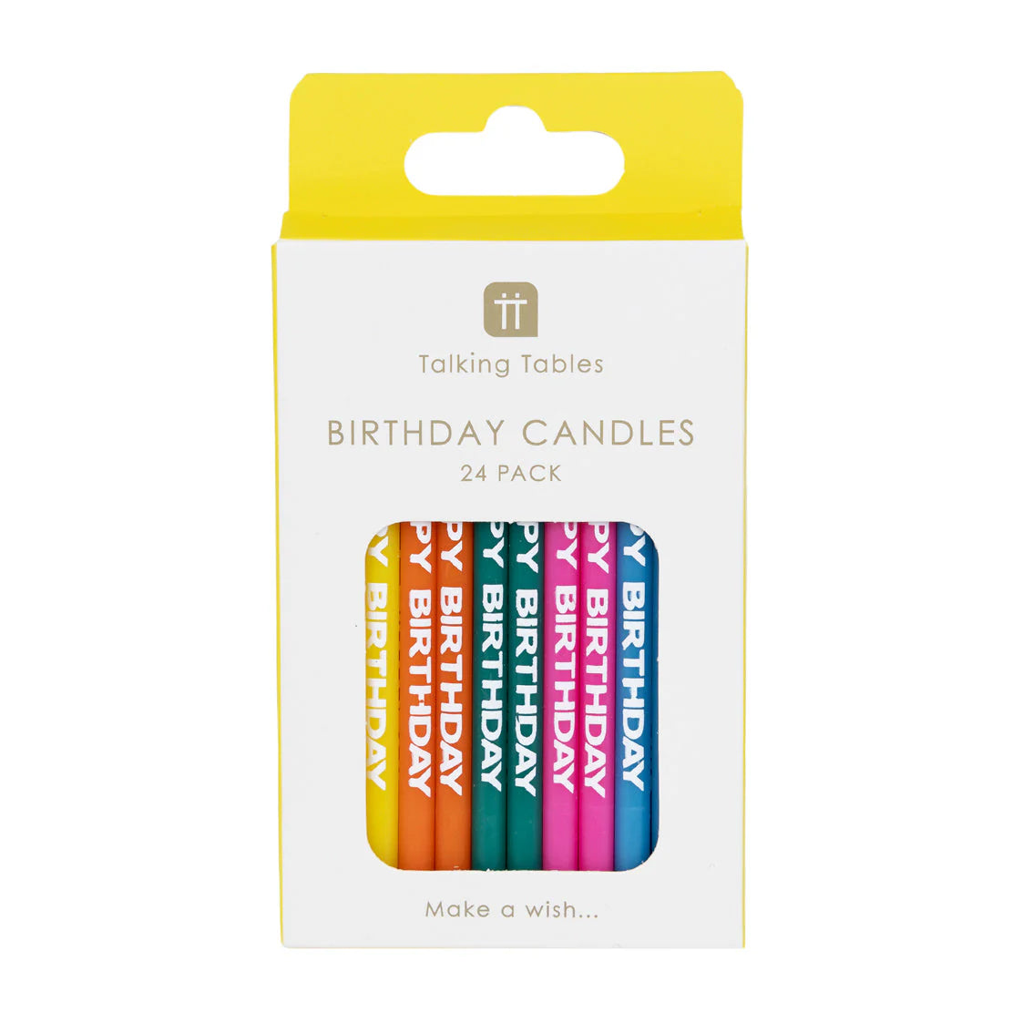 Multi-Coloured Happy Birthday Candles