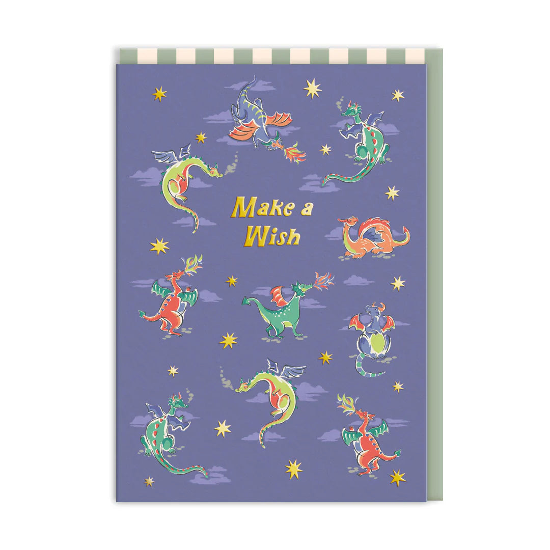 Dragons, Make A Wish Birthday Card